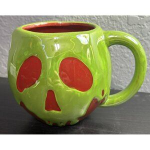 Disney Poison Apple Mug Green Red Snow White Halloween Villains Ceramic Cup